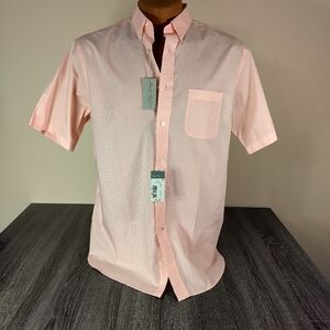 Mens NWT Daniel Cremieux signature soft coral shirt.Large. pocket. collar
